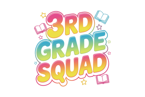 3rd Grade Squad PNG Bundle for Back-to-School