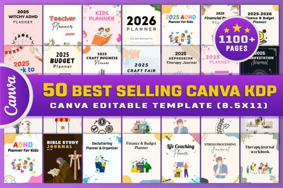50 Best Selling Canva Kdp Bundle: The Ultimate Solution for Streamlining Your Digital Publishing Business