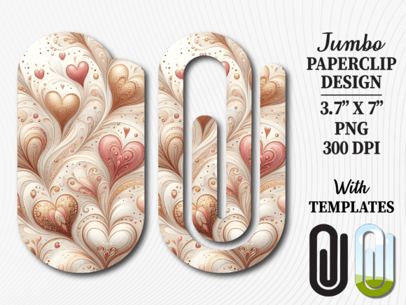 Cream Swirl Heart Jumbo Paperclip Design: A Practical Resource for Creative Professionals