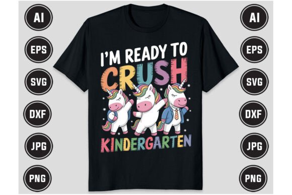 Crush Kindergarten Dabbing Unicorn Back