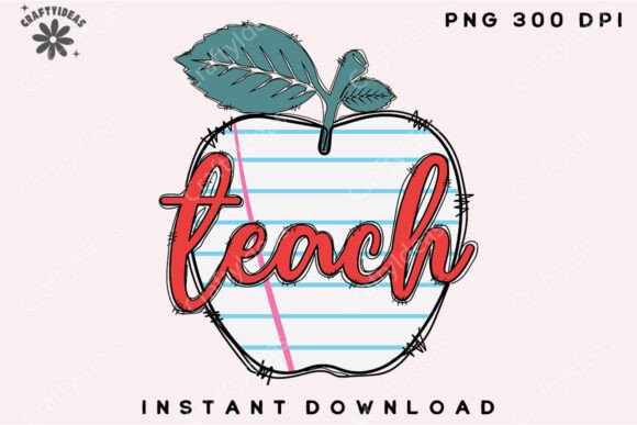 Retro Teach Png, Floral Teacher Png, and Apple Designs for Sublimation Success