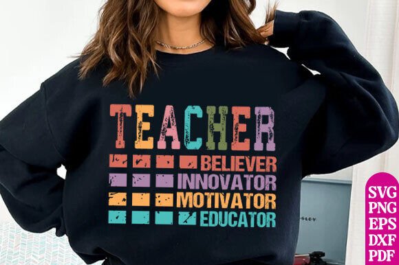 Retro Teacher Svg Png Design: Elevating Modern Educator Identity