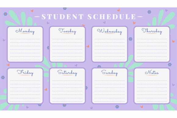 Reviving the Art of Organization with the Student Schedule Retro Template