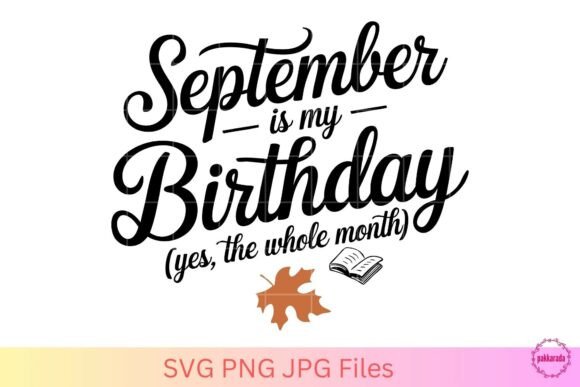September is My Birthday SVG