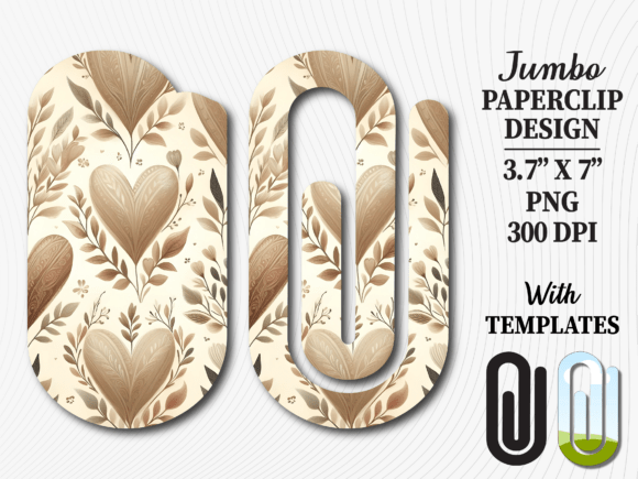 Shabby Chic Neutral Jumbo Paperclip
