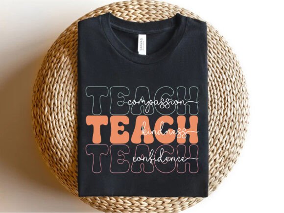 Stacked Teach Confidence Teacher T-Shirt: A Comprehensive Guide to Digital Design Assets for Educators and Makers