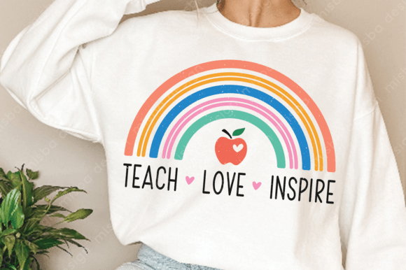 Teacher Teach Love Inspire SVG Design
