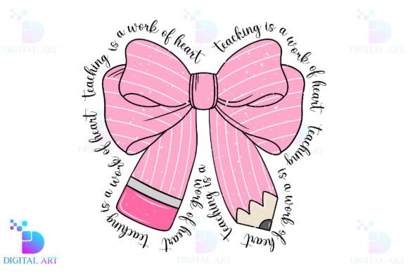 Teaching is a Work of Heart Coquette PNG: Bringing Soft Aesthetics to Your Classroom and Craft Projects