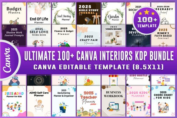 Ultimate 100 Canva Interiors Kdp Bundle: The Complete Solution for Your Digital Publishing Business